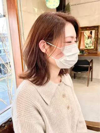 ミディアム 岡田 恭明のヘアスタイル