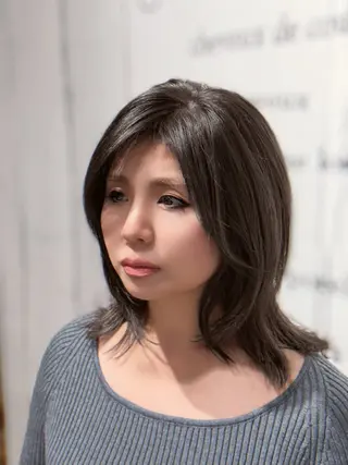 ミディアム カラー MAISON des M.SLASH所属・韓国風レイヤー/ 艶カラー竹内貫のヘアスタイル