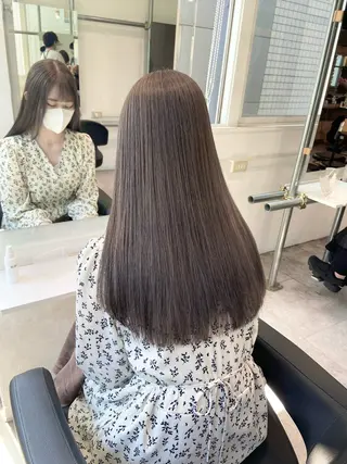 ロング カラー ヘアアレンジ トレンドモテカラー 🩷色落ちまで可愛くのヘアスタイル