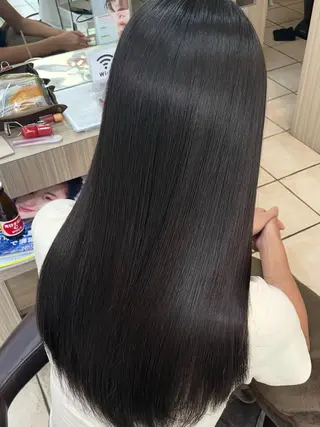 ロング パーマ 岡山駅/縮毛矯正/ 透明感カラー/中家のヘアスタイル