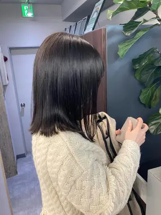 ミディアム カラー ブリーチ&似合せボブ 田中寛十のヘアスタイル