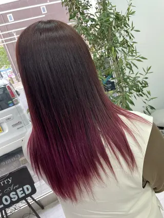 カラー オノ アカネのヘアスタイル