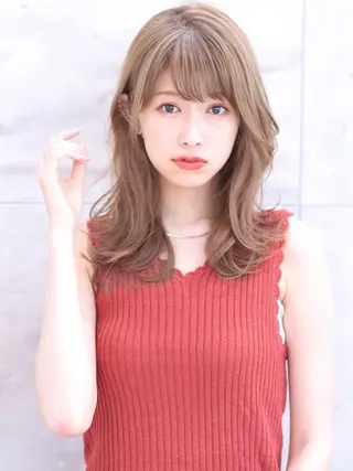 セミロング 🌙縮毛矯正/艶髪/ Ryoka🌙のヘアスタイル