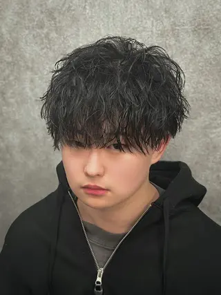 ショート パーマ メンズ メンズウルフ特化🐺 🔥長山耕大🔥のヘアスタイル