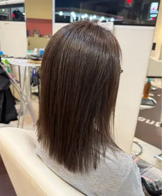 ミディアム カラー パーマ 長屋 裕也のヘアスタイル