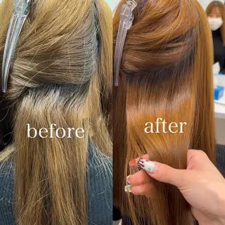 ロング 髪質改善/縮毛矯正 艶カラー/珠聡のヘアスタイル