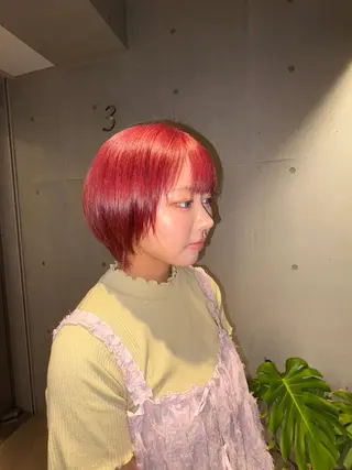 カラー うい🪽 似合わせ透け感カラーのヘアスタイル