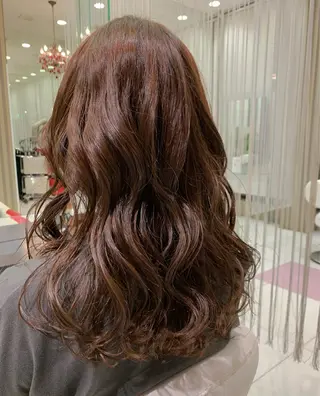 セミロング カラー パーマ ヘアアレンジ メンズ キッズ hair＆makeEARTH前橋店所属・上村 菜月のヘアスタイル