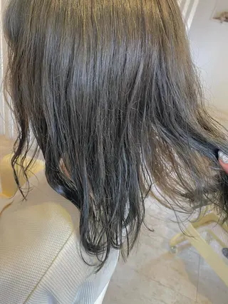 セミロング カラー パーマ ヘアアレンジ Design Color🐰アユミのヘアスタイル