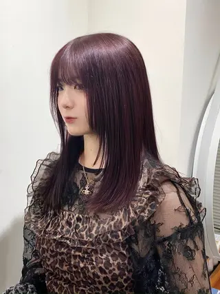 セミロング カラー 中村 心春のヘアスタイル