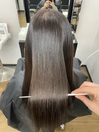 ロング 𝙃𝘼𝙍𝙐🎀 韓国×エクステのヘアスタイル