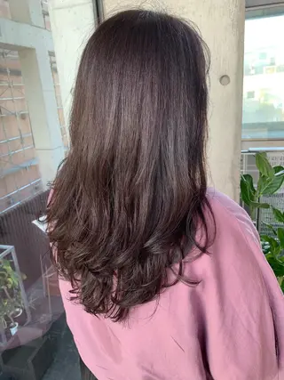 セミロング カラー ヘアアレンジ Merci メルシー 福岡、今泉のヘアスタイル