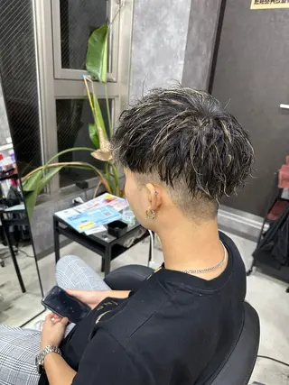 パーマ メンズ 森本 倭のヘアスタイル