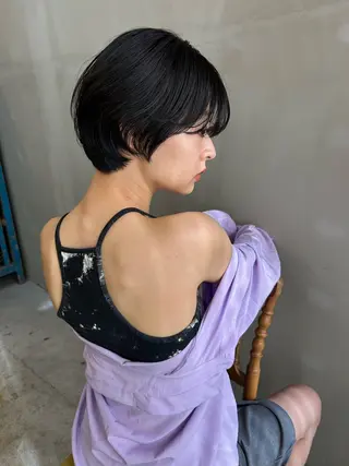 ショート カラー ショート/ボブ専門 宮脇美奈/南船場のヘアスタイル