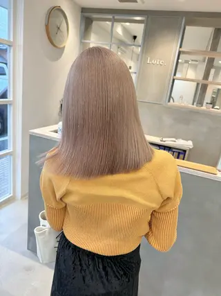 ミディアム カラー ukyo/透明感 カラー/ハイライトのヘアスタイル