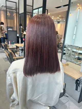 セミロング カラー THETAふじみ野 野宮のヘアスタイル