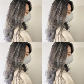 セミロング カラー しゅうさん🍝 麻田秀太郎のヘアスタイル