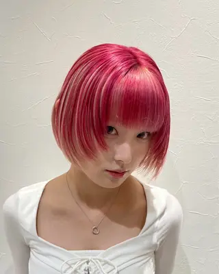 ミディアム カラー こだわりハイトーン/ ケアブリーチ/岸のヘアスタイル