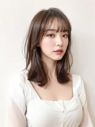 セミロング カラー 🌿アロマヘアルーム 新宿店✂︎のヘアスタイル