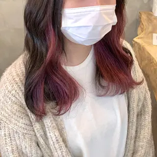 セミロング カラー ﾖｼﾅｶﾞﾏﾕ🦕 透明感カラーのヘアスタイル