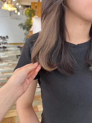 セミロング カラー KANA/ボブ/ インナーカラー/艶髪のヘアスタイル
