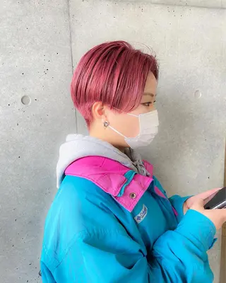 ショート カラー hair design verda所属・レイヤー暖色カラー 池袋Yamamotoのヘアスタイル