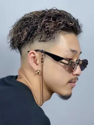 ミディアム パーマ ヘアアレンジ メンズ ⚡️メンズ特化⚡️ 倉林 隼大のヘアスタイル