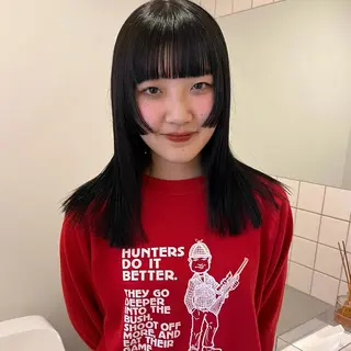 ミディアム 舟橋耀/ブリーチカラ ー/レイヤーカットのヘアスタイル