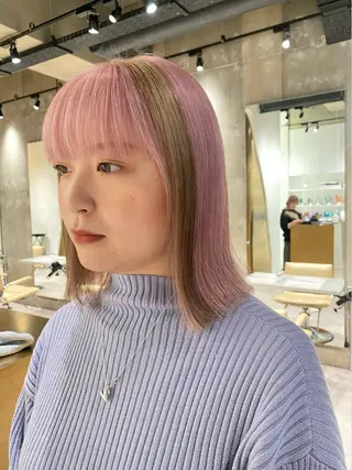 ミディアム カラー 美髪矯正/ハイトーン 🪸🩰ヒナコのヘアスタイル