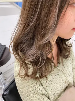 セミロング カラー ヘアアレンジ 似合わせ専門美容師 なかじまのヘアスタイル