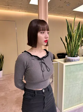 ショート ボブ/ぱつっとボブ/ 谷口 海星のヘアスタイル