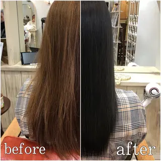 ロング カラー \脱・うねり& 広がり/gite菊のヘアスタイル