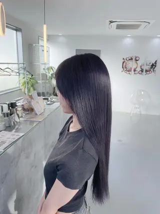 カラー 透明感グレージュ 加茂丈登のヘアスタイル