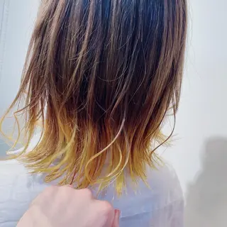 ミディアム カラー ⚠️激安ブリーチで 後悔してる方へ⚠️のヘアスタイル