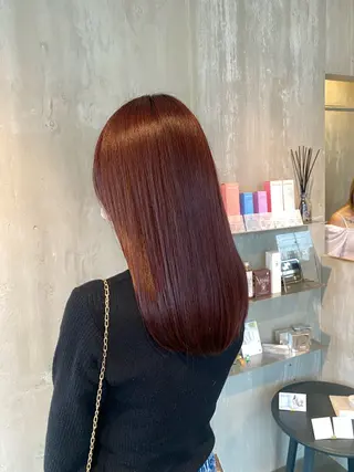 セミロング カラー 透明感カラー 天羅のヘアスタイル