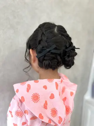 ミディアム ヘアアレンジ hair room HARU所属・伊藤 栄子のヘアスタイル