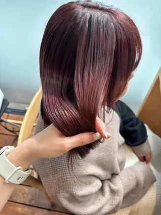 セミロング カラー ヘアアレンジ 加藤 愛実のヘアスタイル