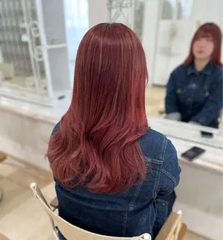 ロング カラー ヴェリーテ所属・🎀ワンカラー/ ロング/ありさ🎀のヘアスタイル