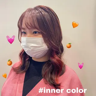 ミディアム カラー 韓国🩵海外ヘア 宮川華奈のヘアスタイル