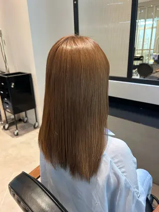 ミディアム カラー 縮毛矯正/カット/ 韓国ヘア/蛯原🍤のヘアスタイル