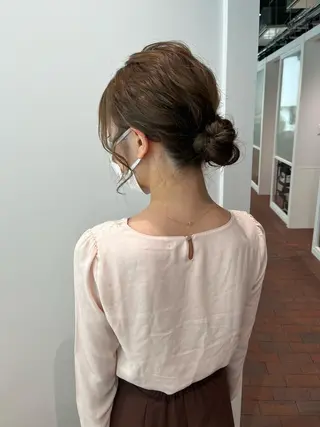 ミディアム カラー ヘアアレンジ Sill所属・片岡 由依のヘアスタイル