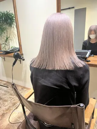 セミロング カラー nishido ハイライト/メンズのヘアスタイル