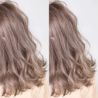 セミロング カラー パーマ ヘアアレンジ tocca所属・毎月通える価格♪ 杉本真基のヘアスタイル