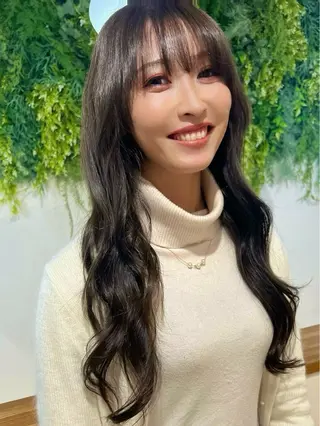 ロング カラー 【韓国　レイヤー 髪質改善✨】かずのヘアスタイル