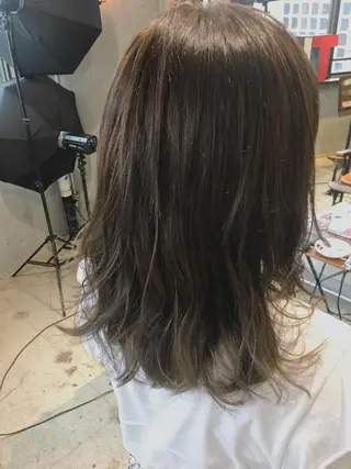 セミロング カラー パーマ 代表 中島貴志のヘアスタイル