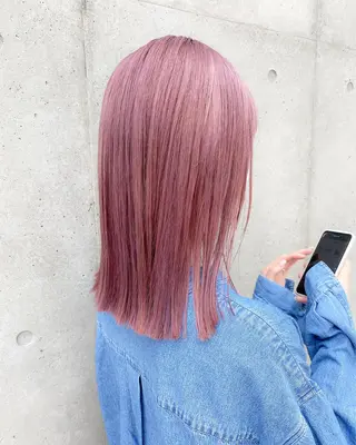 ミディアム カラー hair design verda所属・レイヤー暖色カラー 池袋Yamamotoのヘアスタイル