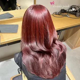 カラー 𝒎𝒐𝒆🩰 名駅/ヘアメ/暖色♡のヘアスタイル