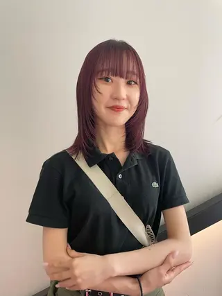 セミロング カラー デザインカラー 🎀REINA🎀のヘアスタイル