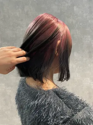 ミディアム カラー ヘアアレンジ 透明感カラー/推しカ ラー☁️JURAのヘアスタイル