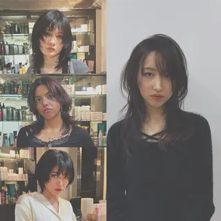 ミディアム レイヤーカット/ 堀匠吾のヘアスタイル